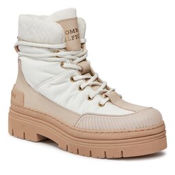 Tommy Hilfiger Trappers Tommy Hilfiger Th Monogram Outdoor Boot FW0FW07502 Ancient White YBH