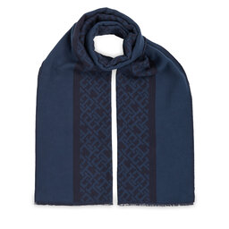 Tommy Hilfiger Κασκόλ Tommy Hilfiger Monogram Brushed Scarf AW0AW15341 Space Blue DW6