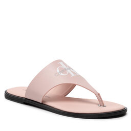 Calvin Klein Jeans Σαγιονάρες Calvin Klein Jeans Flat Sandal Toe Slide Lth YW0YW00538 Pale Conch Shell TFT