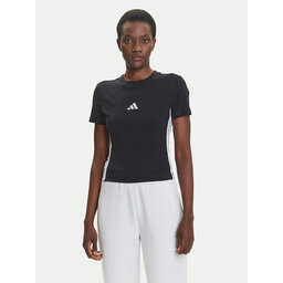 adidas adidas T-Shirt Essentials 3-Stripes JC8325 Μαύρο Slim Fit
