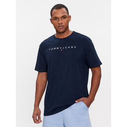 Tommy Jeans Tommy Jeans Marškinėliai Linear Logo DM0DM17993 Tamsiai mėlyna Regular Fit