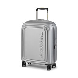 Mandarina Duck Mała Twarda Walizka Mandarina Duck Logoduck + P10SZV54466 Silver