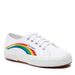 Superga Textilskor Superga 2750 Rainbow Embroidery S81281W White/Rainbow A6Z