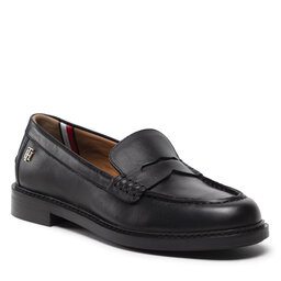 Tommy Hilfiger Лоуфъри Tommy Hilfiger Th Preppy Flat Loafer FW0FW06676 Black BDS