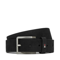 Tommy Hilfiger Pánský pásek Tommy Hilfiger Oliver Nubuck 3.5 AM0AM13019 Černá