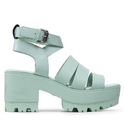 

Босоніжки Tommy Jeans Heeled Leather Sandal EN0EN01803 Oxygen L4T, Голубий
