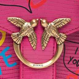 

Сумка Pinko Love Mini Top Handle Street Art Love Al 22-23 PLTT 1P22W6 A043 Pink P01Q, Рожевий