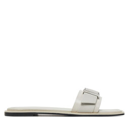 Calvin Klein Παντόφλες Calvin Klein Flat Slide W/Buckle - Lth HW0HW02490 Γκρι