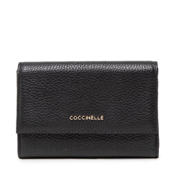 Coccinelle Μεγάλο Πορτοφόλι Γυναικείο Coccinelle MW5 Metallic Soft E2 MW5 11 66 01 Μαύρο