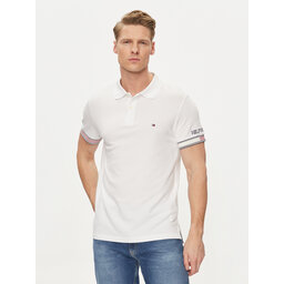 Tommy Hilfiger Tommy Hilfiger Polo Flag MW0MW34780 Blanco Slim Fit