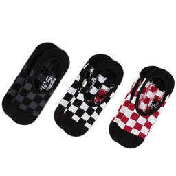 Vans Set 3 perechi de șosete scurte unisex Vans Classic Super No Show VN000XS9RLM1 r.38,5/42 Red/White Check