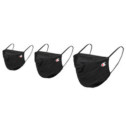 Champion Set 3 tekstilnih mask za obraz Champion 805371-KK001 Nbk/Nbk/Nbk