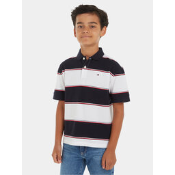 Tommy Hilfiger Tommy Hilfiger Polo Global Rugby KB0KB08857 Bianco Relaxed Fit
