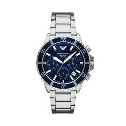 Emporio Armani Pulkstenis Emporio Armani World Explorer AR11681 Sudraba