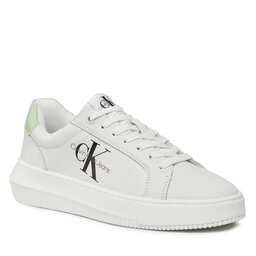 Calvin Klein Jeans Sneakers Calvin Klein Jeans Chunky Cupsole Laceup Mon Lth Wn YW0YW00823 Bright White/Exotic Mint 02U