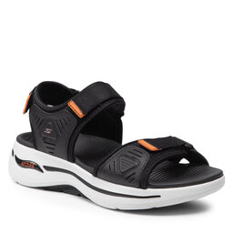 Skechers Sandalias Skechers Go Walk Arch Fit Sandal 229020/BKOR Blac/Orange