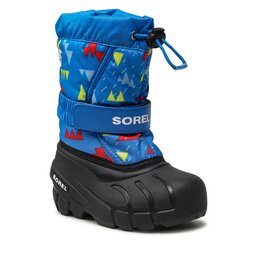 Sorel Sniego batai Sorel Childrens Flurry Print NC3504 Hyper Blue/Black