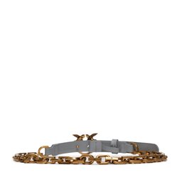 

Жіночий ремінь Pinko Love Day Chain Simply H2 Belt 1H212Y Y5H7 Grigio Asfalto/Antique Gold I47Q, Голубий