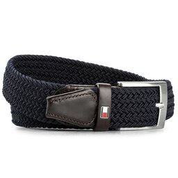 Tommy Hilfiger Cintura da uomo Tommy Hilfiger New Adan Belt 3.5 AM0AM02801 85 Blu scuro