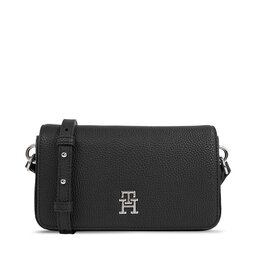 Tommy Hilfiger Borsetta Tommy Hilfiger Th Emblem Flap Crossover AW0AW15180 Nero