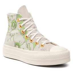 Converse Kedas Converse Ctas Lift Hi A00652C Desert Sand/Lime Rave/Egret