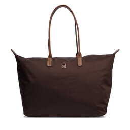 Tommy Hilfiger Handtasche Tommy Hilfiger Popette Maxi Tote AW0AW17996 Braun
