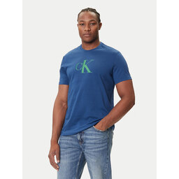 Calvin Klein Jeans Calvin Klein Jeans T-shirt Center Monogram LV04RC857G Blu Regular Fit