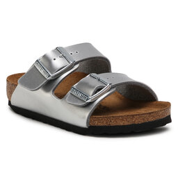 Birkenstock Șlapi Birkenstock Arizona Kids 1019400 Electric Metallic Silver