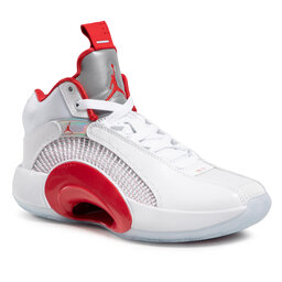 Nike Buty Nike Air Jordan XXXV (Gs) CQ9433 100 White/Fire Red/Metallic Silver