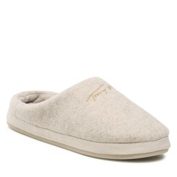 Tommy Hilfiger Pantofole Tommy Hilfiger Home Slipper Felt FW0FW06715 Beige Heather ADK