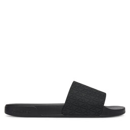 Calvin Klein Pantoletten Calvin Klein Ess Slid Pu Aop HM0HM02110 Schwarz