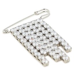 

Брошка Weekend Max Mara Gessati 2415751114 Brooch Crystal 002, Срібний