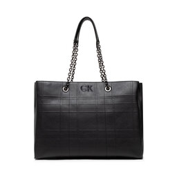 Calvin Klein Geantă Calvin Klein Re-Lock Tote Quilt K60K609689 Ck Black BAX
