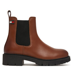 Tommy Jeans Klassische Stiefeletten Tommy Jeans Tjw Cleated Chelsea Boots EN0EN03105 Braun