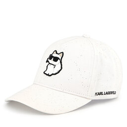 KARL LAGERFELD Czapka z daszkiem KARL LAGERFELD Z30386 Biały