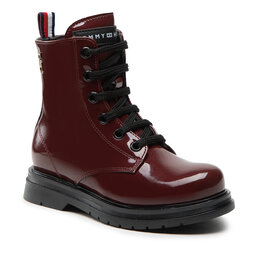 Tommy Hilfiger Schnürstiefeletten Tommy Hilfiger Lace-Up Bootie T4A5-32412-0775 M Bordeaux 356