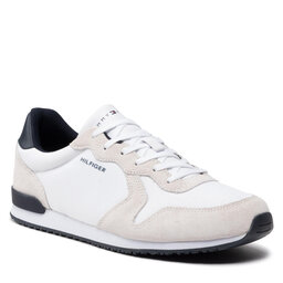 Tommy Hilfiger Сникърси Tommy Hilfiger Iconic Material Mix Runner FM0FM04022 White YBR
