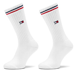 Tommy Hilfiger 2er-Set hohe Damensocken Tommy Hilfiger 701228176 Weiß