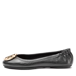 

Балетки Tory Burch Minnie Travel Ballet With Metal Logo 50393 Perfect Black/Gold 013, Чорний