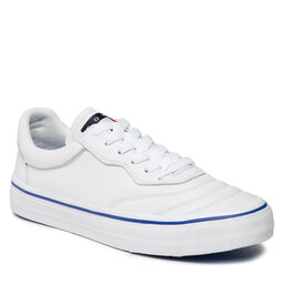 Tommy Jeans Tenisice Tommy Jeans Leather Soccer Vulc EM0EM01026 White YBR