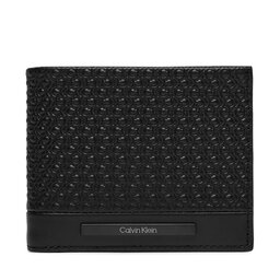 Calvin Klein Cartera grande para hombre Calvin Klein Modern Bar Bifold 5Cc W/Coin K50K511378 Black Nano Mono 0GL