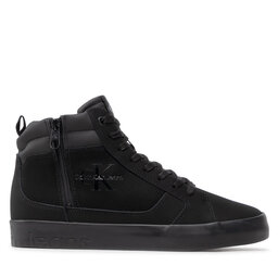 

Снікерcи Calvin Klein Jeans Vukcanized Laceup Mid Zip YM0YM004830GT Triple Black 0GT, Чорний