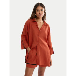 Triumph Triumph Pyjamahemd Summer Wear 10227228 Orange Regular Fit