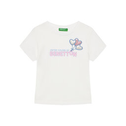United Colors Of Benetton United Colors Of Benetton Camiseta 3I1XG10JB Blanco Regular Fit