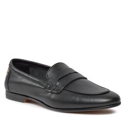 Tommy Hilfiger Slipper Tommy Hilfiger Essential Leather Loafer FW0FW07769 Black BDS