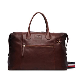 Tommy Hilfiger Wochenendtasche Tommy Hilfiger Th Casual Leather Duffle AM0AM14745 Braun