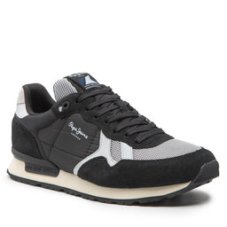 Pepe Jeans Сникърси Pepe Jeans Britt Man Studio Green PMS30851 Black 999