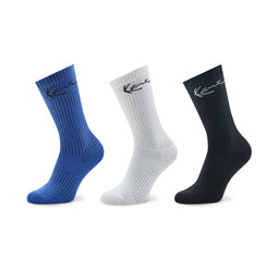 Karl Kani Zestaw 3 par wysokich skarpet unisex Karl Kani Signature 3-Pack Sock 3003956 Blue/White/Black
