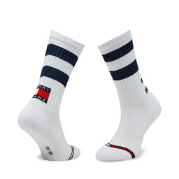 

Високі шкарпетки unisex Tommy Hilfiger 701225510 White/Navy 001, Білий