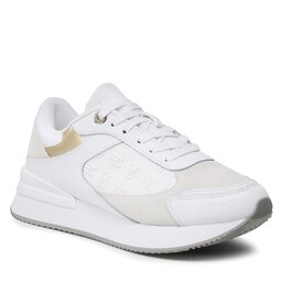 Tommy Hilfiger Сникърси Tommy Hilfiger Elevated Embossed Runner Gold FW0FW07384 White YBS